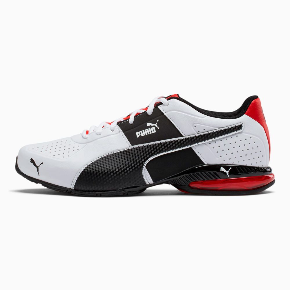 Puma CELL Surin 2 FM Férfi Futócipő - Fehér/Fekete/MélyPiros ( Hungary - HVRFI2148 )